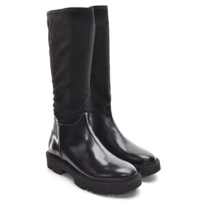 $695 Aquatalia Hillaria Lug Sole Leather Calf Boots Size 9.5